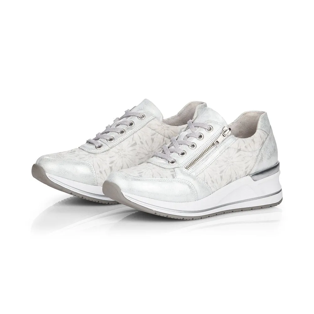 LDS WEDGE LACED SHOE* - SILVER
