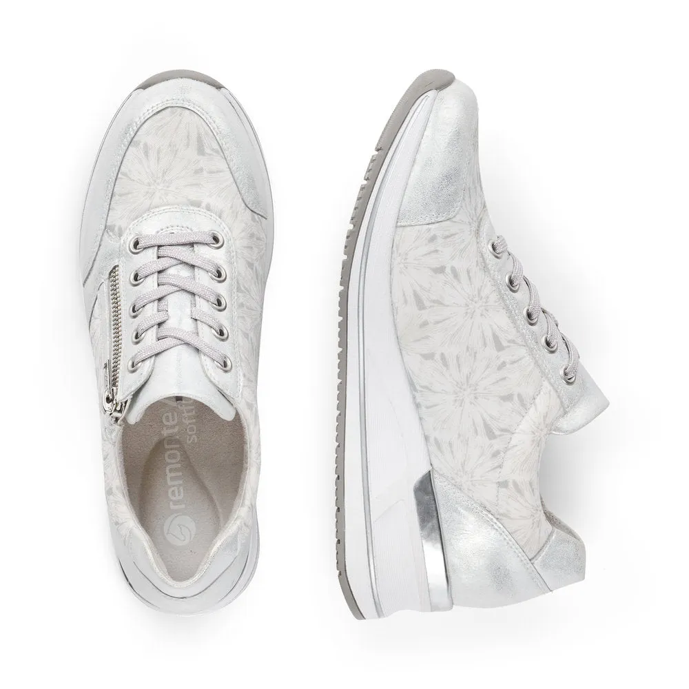 LDS WEDGE LACED SHOE* - SILVER