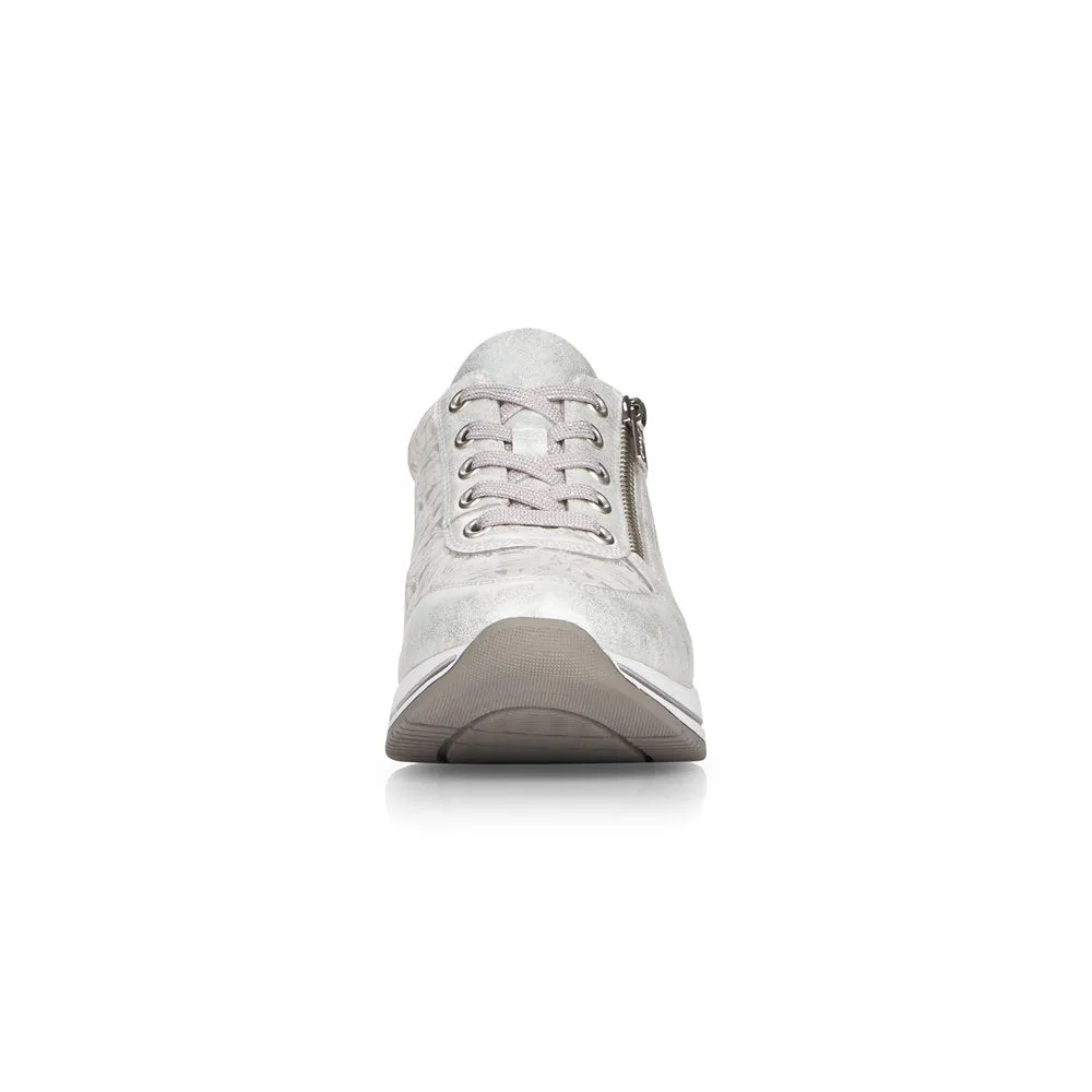 LDS WEDGE LACED SHOE* - SILVER