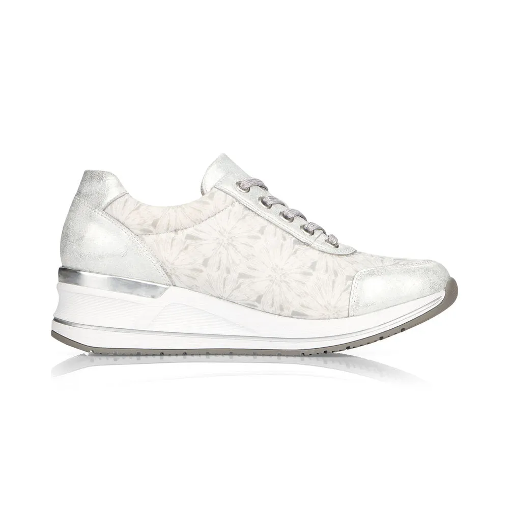 LDS WEDGE LACED SHOE* - SILVER