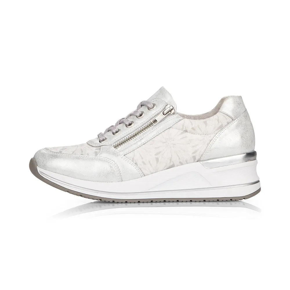 LDS WEDGE LACED SHOE* - SILVER