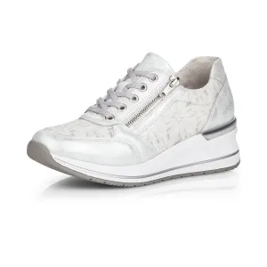 LDS WEDGE LACED SHOE* - SILVER