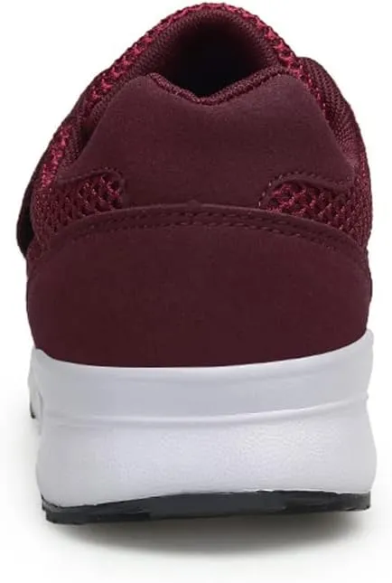 Leader Show Women's Elderly Casual Comfort Walking Shoe Safety Flats Non-Slip Hook & Loop Sneakers