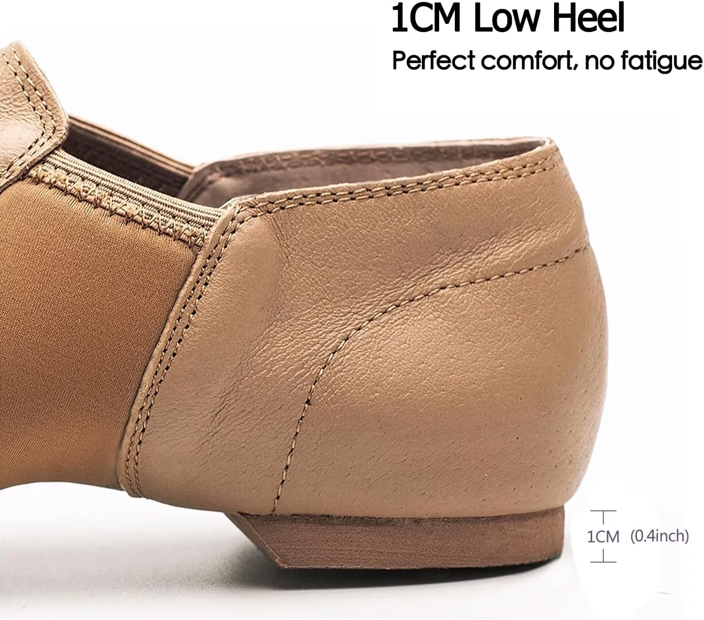 Leather Jazz Shoes for Girls and Boys, Slip On, EVA Split Sole, Flexibility Dance Shoes (Toddler/Little Kid/Big Kid)