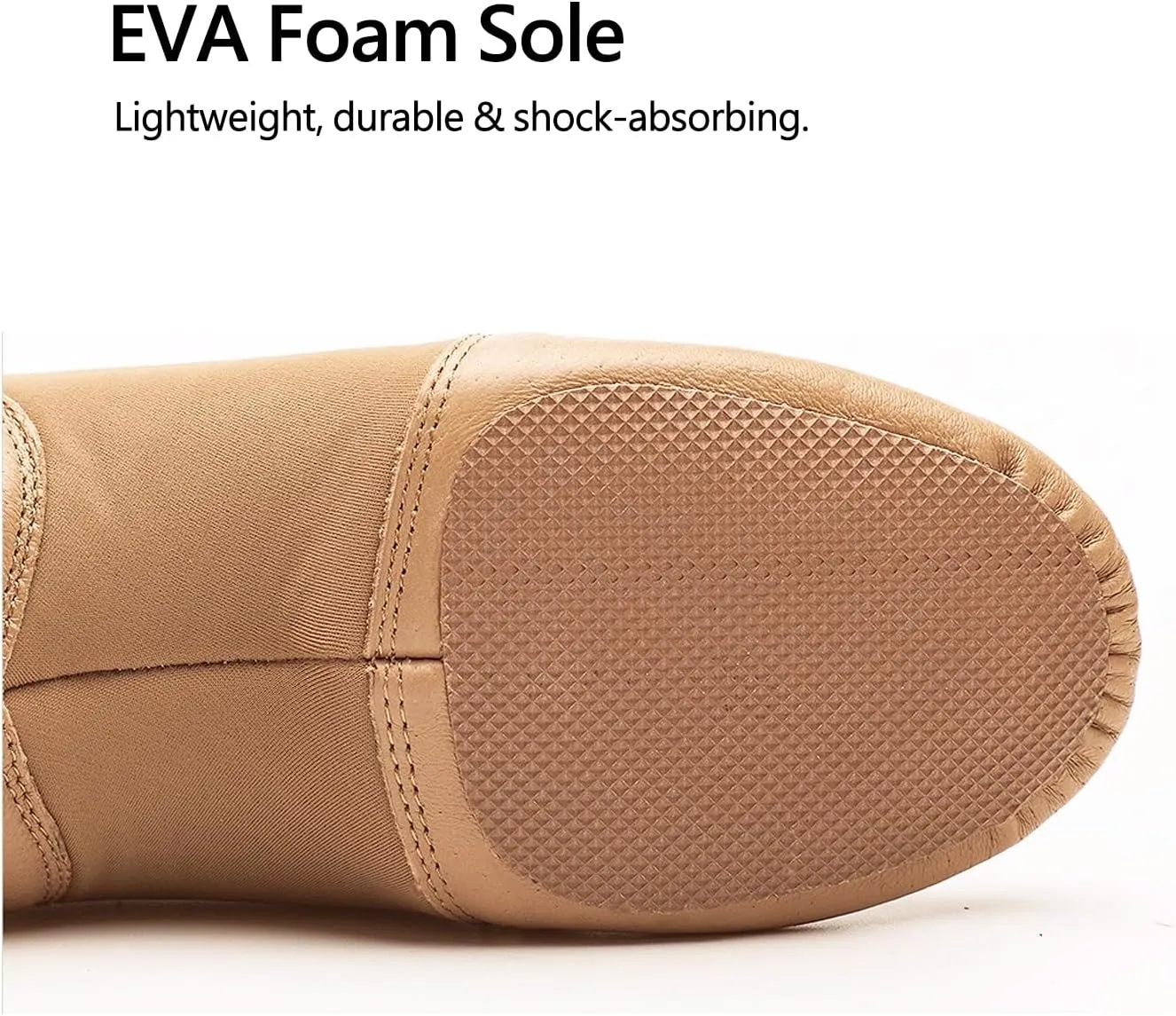 Leather Jazz Shoes for Girls and Boys, Slip On, EVA Split Sole, Flexibility Dance Shoes (Toddler/Little Kid/Big Kid)