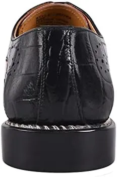 LIBERTYZENO Mens Genuine Leather Adults Wingtip Lace Up Oxford Dress Shoes for Easter Gift