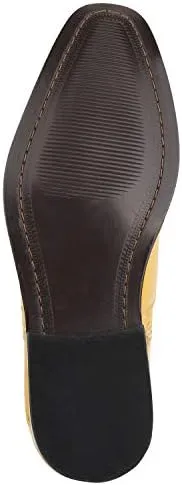 LIBERTYZENO Mens Genuine Leather Ostrich/EEL Print Lace Up Oxford Dress Shoes