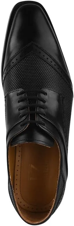 LIBERTYZENO Mens Tread Design Genuine Leather Lace Up Oxford Dress Shoes