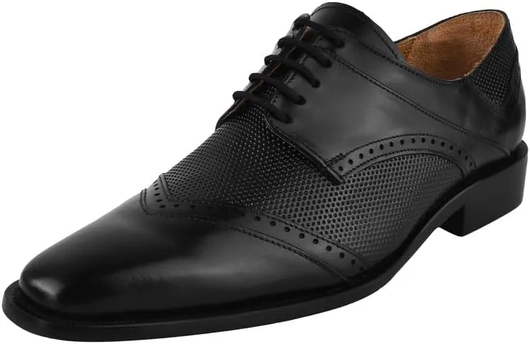 LIBERTYZENO Mens Tread Design Genuine Leather Lace Up Oxford Dress Shoes