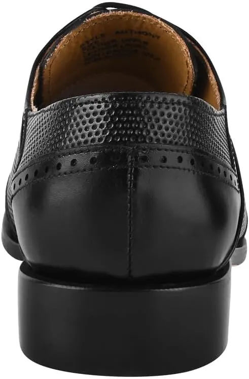 LIBERTYZENO Mens Tread Design Genuine Leather Lace Up Oxford Dress Shoes