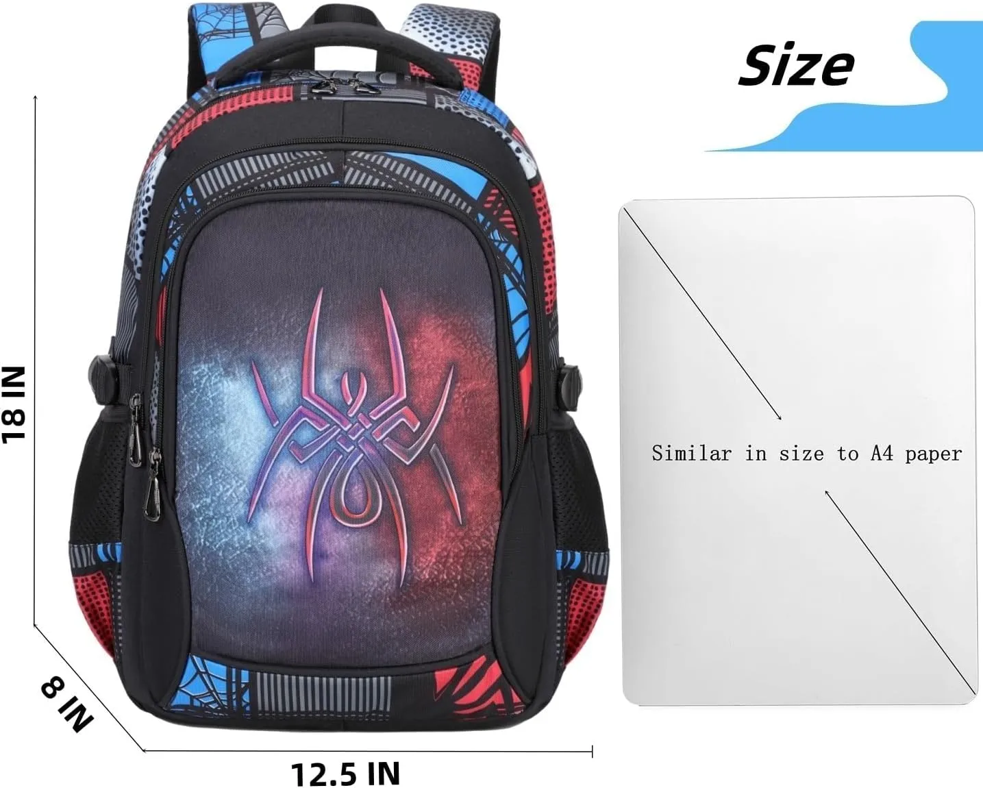 Lmwzh Backpack For Boys Elementary School Bags Kids Bookbag Waterproof Lightweight Durable (2023 Model) (A-Black)