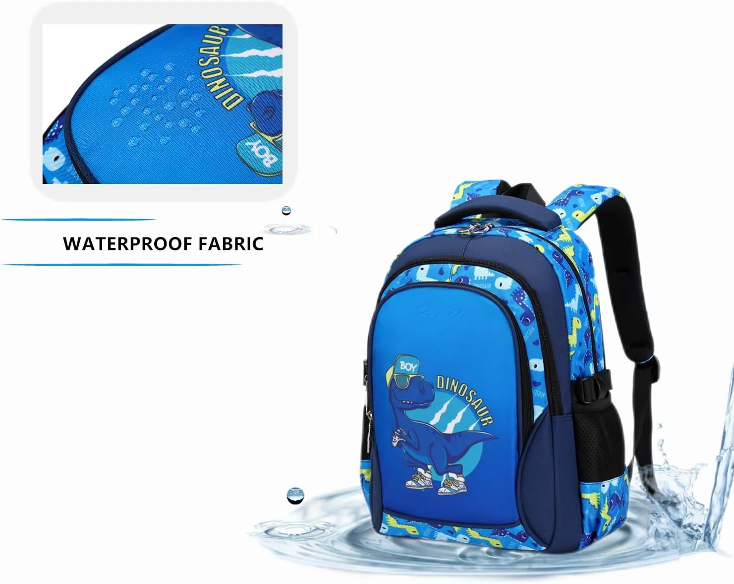 Lmwzh Backpack For Boys Kindergarten Preschool Elementary School Bags Kids Bookbag Waterproof Durable Blue（16Inch）