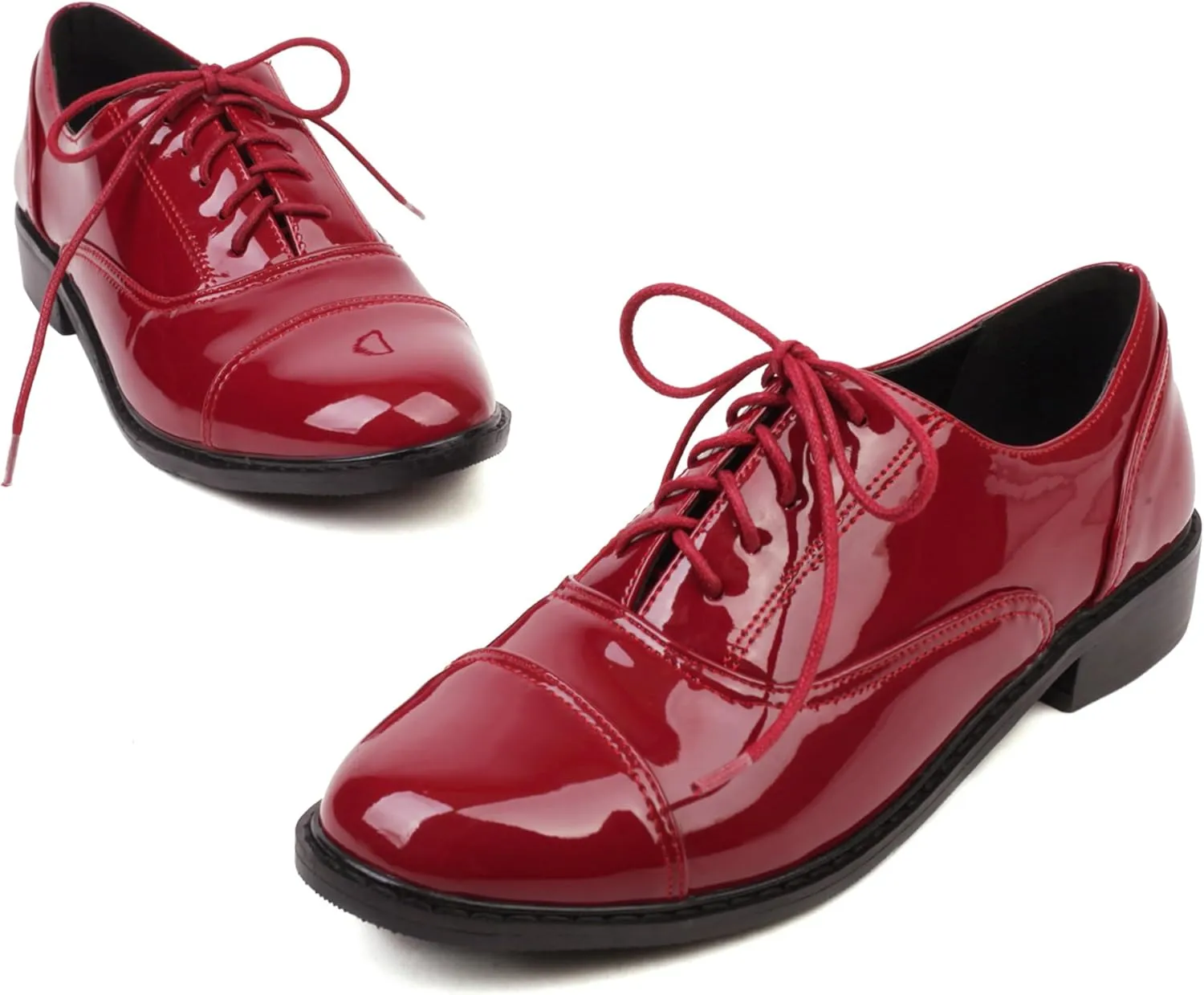 Low Heel Oxford Women Derby Lace Up Office Shoes