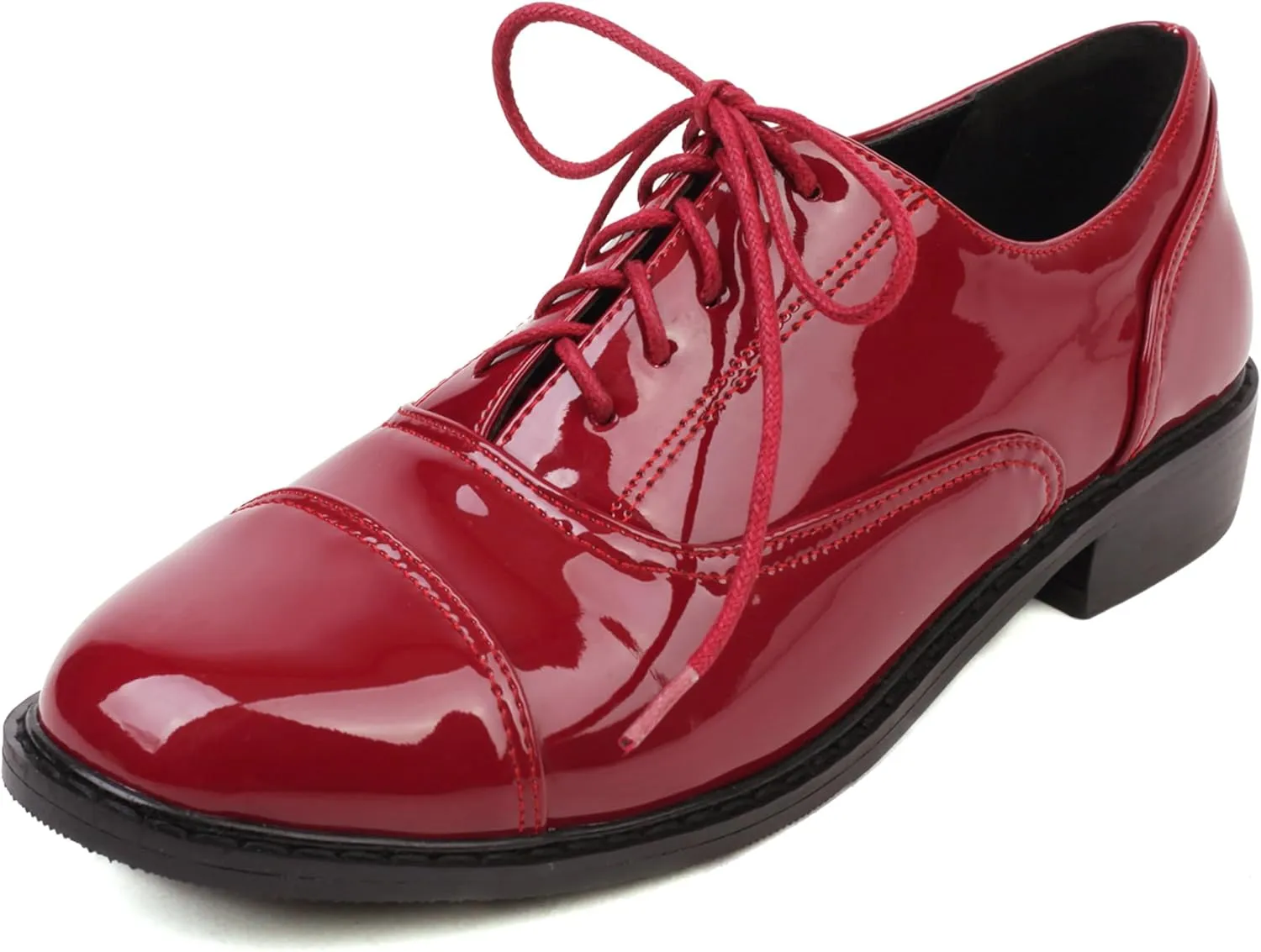 Low Heel Oxford Women Derby Lace Up Office Shoes