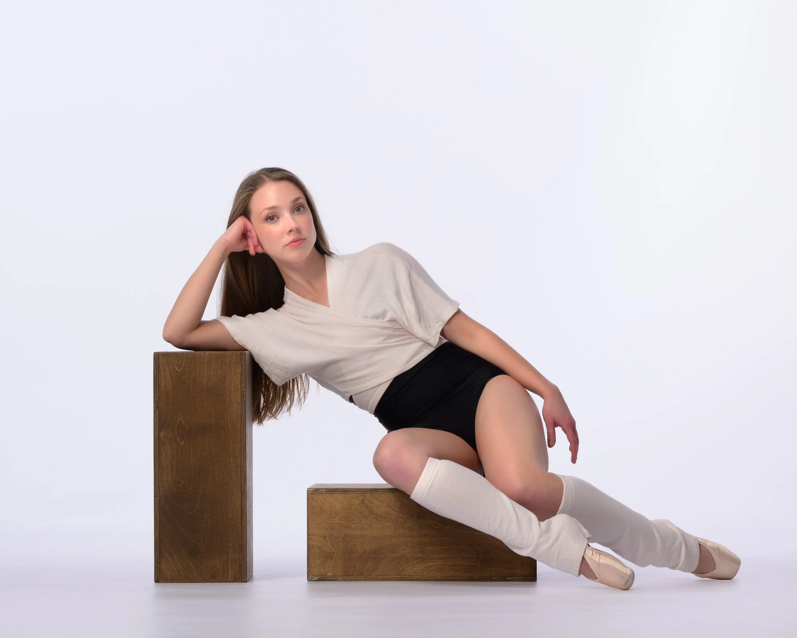 Luxe Peach Ivory Knit Knee High Leg Warmer
