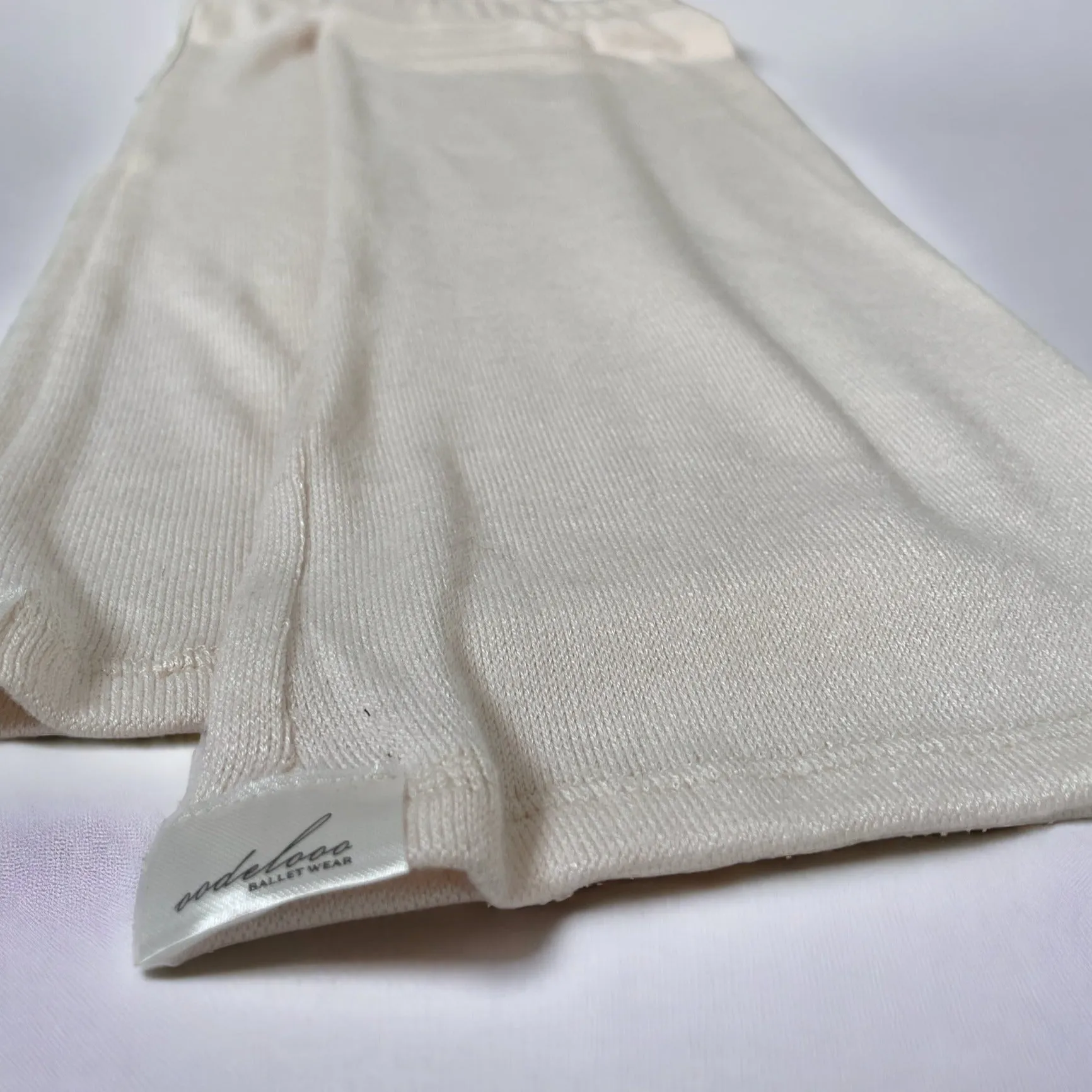 Luxe Peach Ivory Knit Knee High Leg Warmer