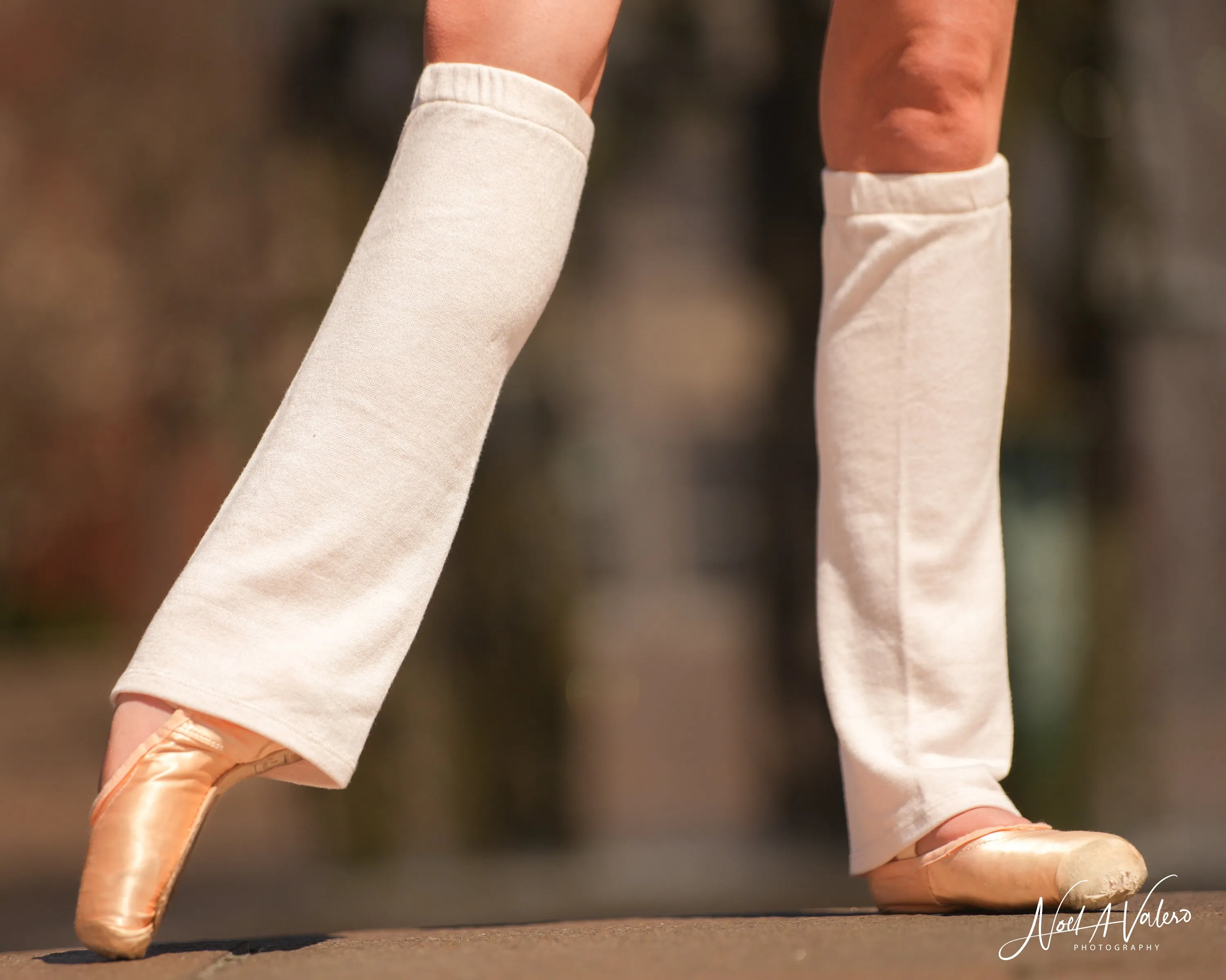 Luxe Peach Ivory Knit Knee High Leg Warmer