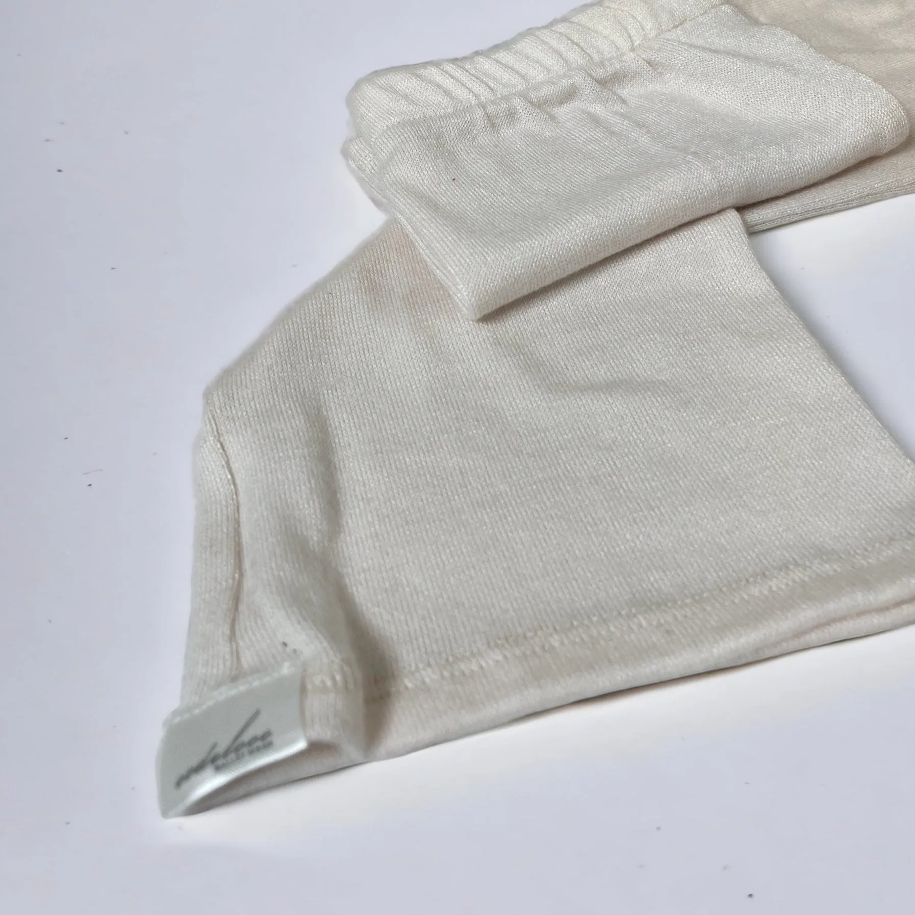 Luxe Peach Ivory Knit Knee High Leg Warmer