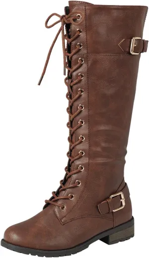 Mango 27 Womens Knee High Buckle Riding Boots