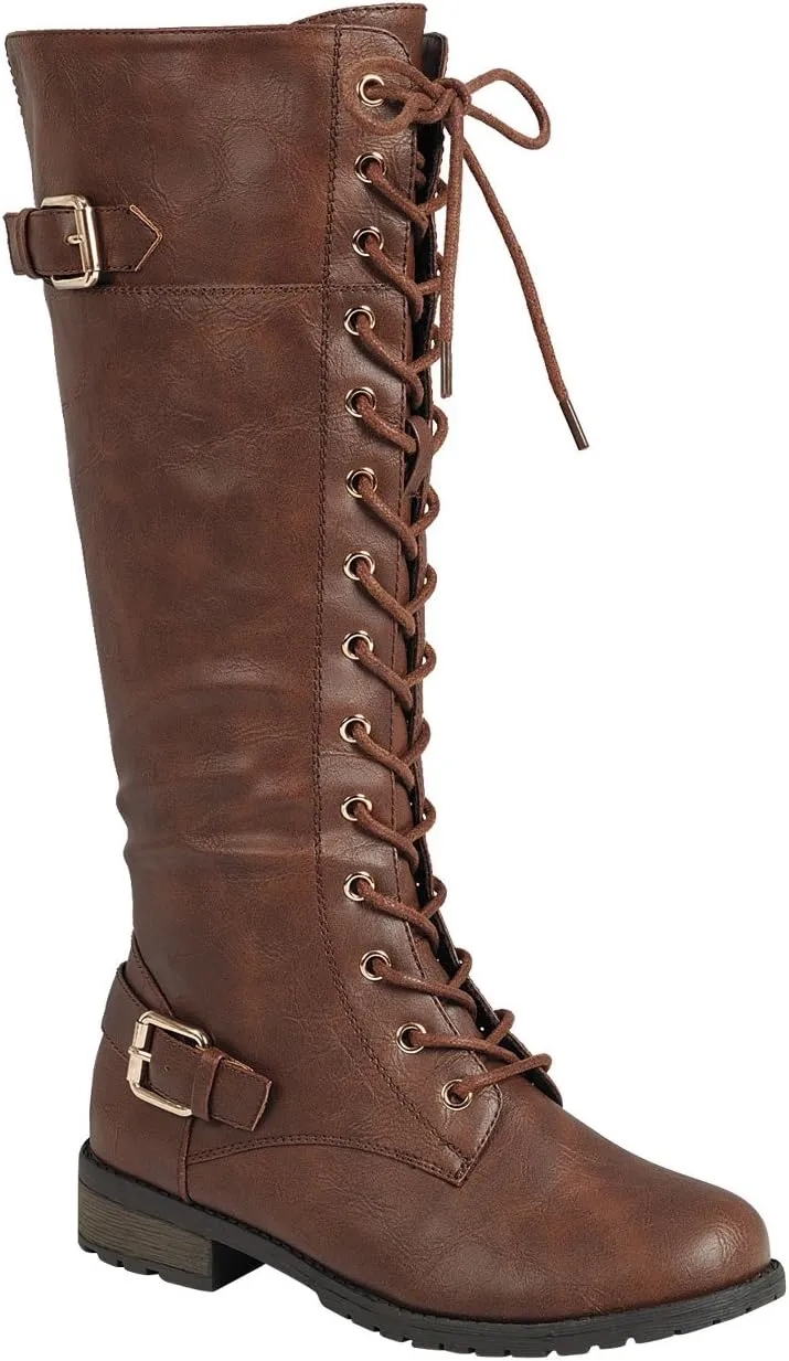 Mango 27 Womens Knee High Buckle Riding Boots