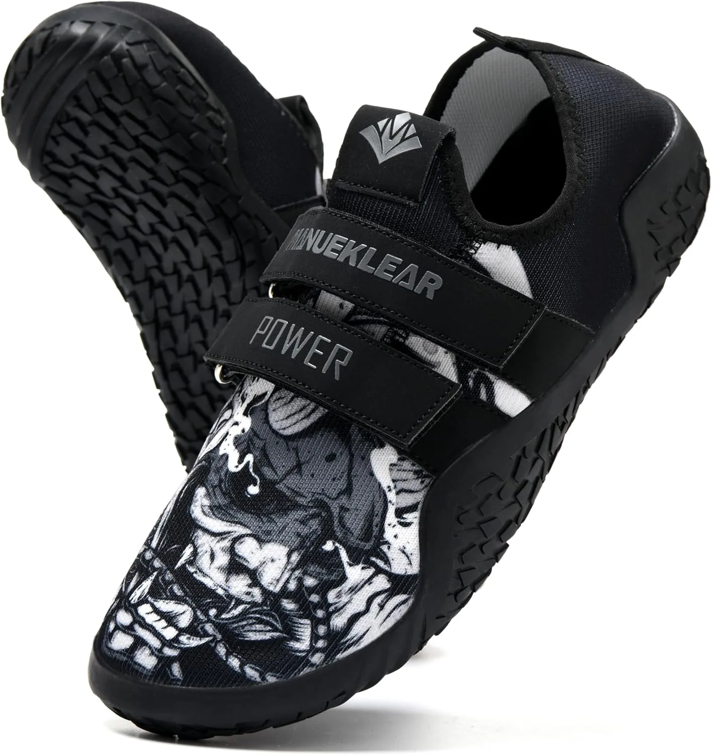 MANUEKLEAR Deadlift Shoes - Weight Lifting Shoes for Men Women - Weightlifting Squat Shoes Fitness Cross-Trainer Barefoot Gym Training Sneakers