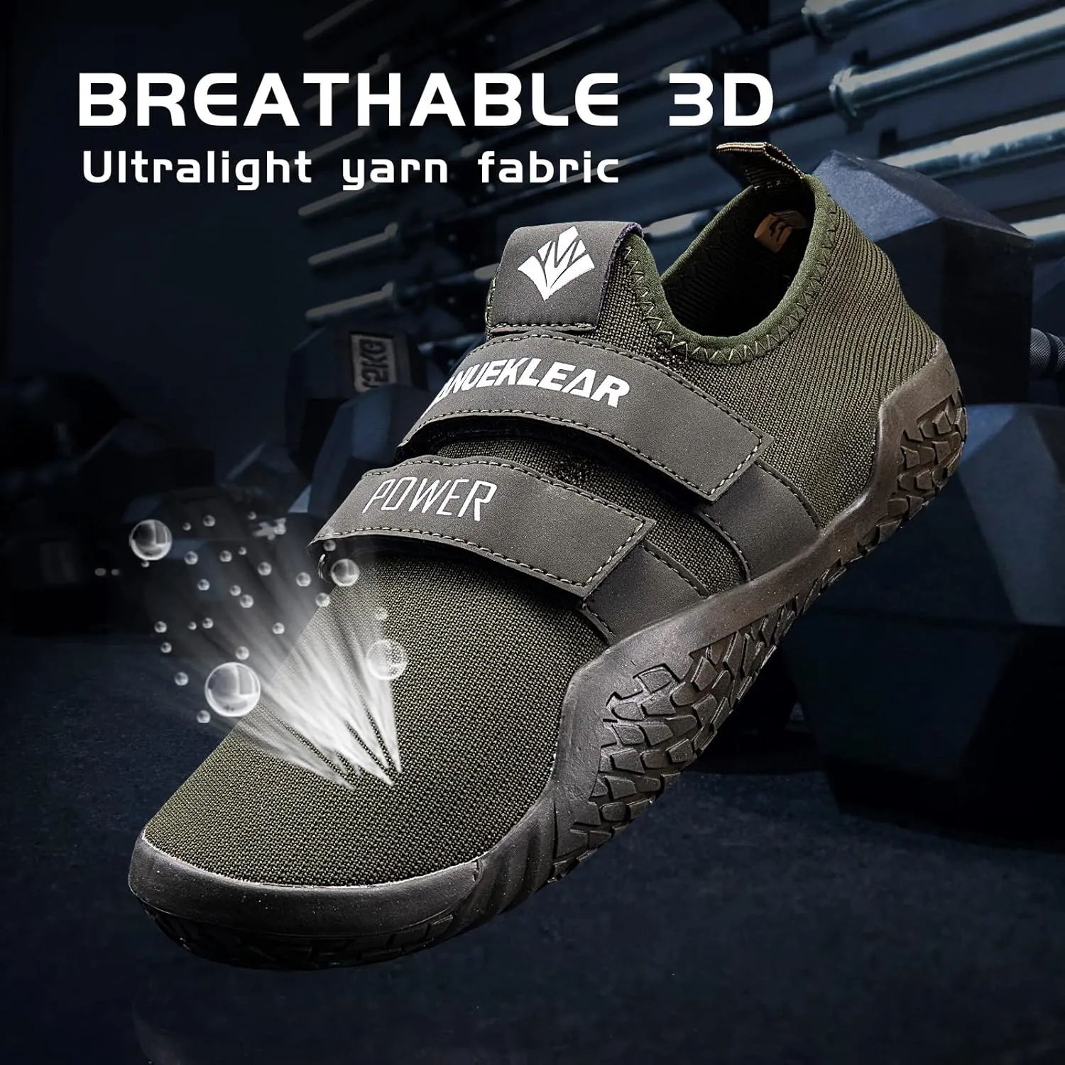MANUEKLEAR Deadlift Shoes - Weight Lifting Shoes for Men Women - Weightlifting Squat Shoes Fitness Cross-Trainer Barefoot Gym Training Sneakers