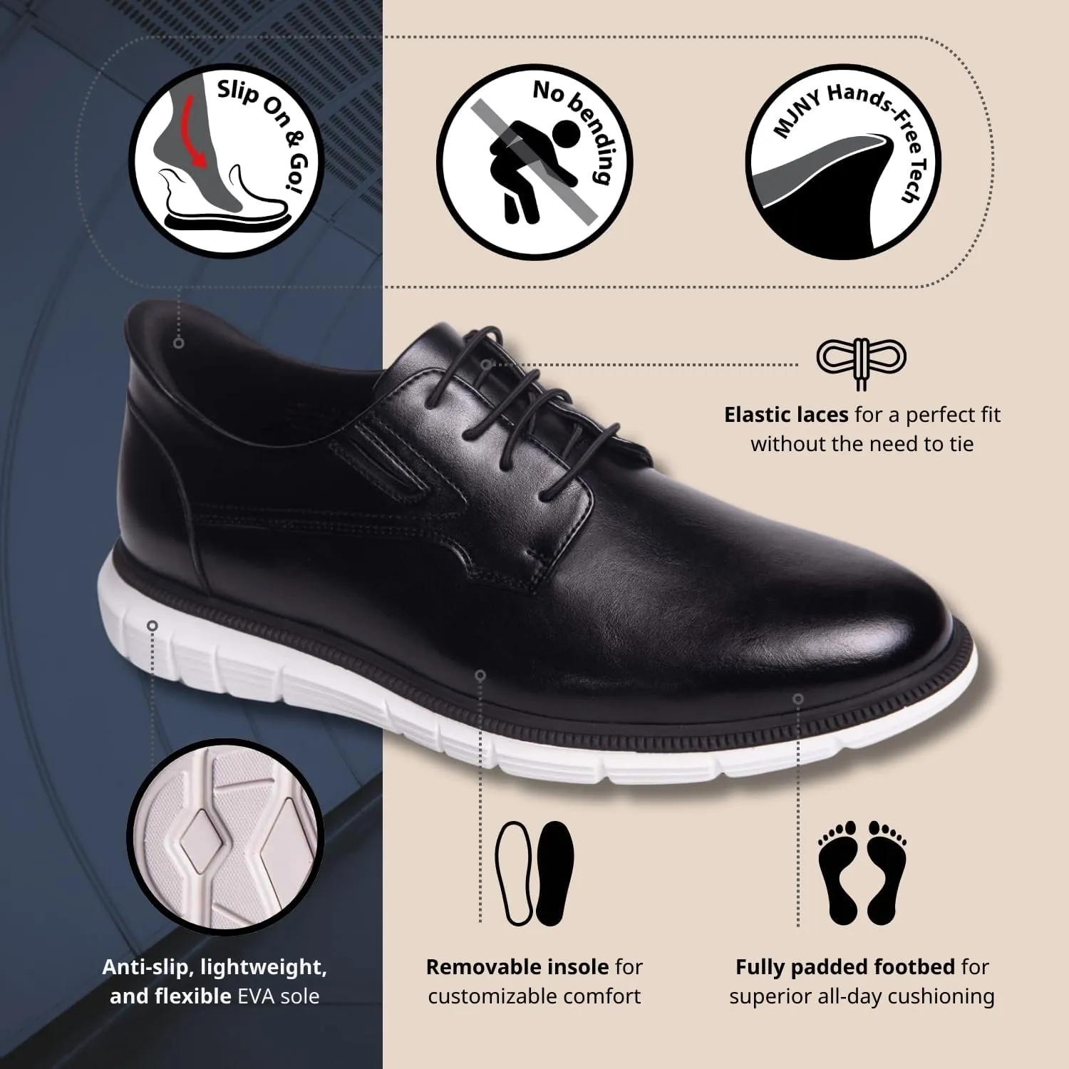 Marc Joseph New York Men's Cloud Street (Hands Free Technology) Oxford