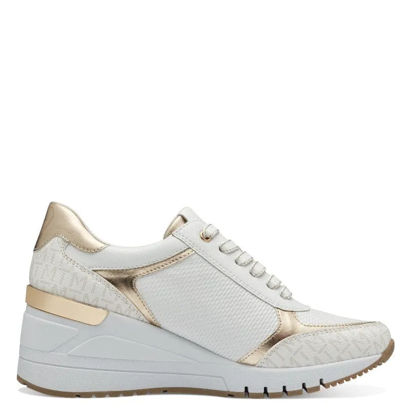 Marco Tozzi Womens White Comb Fashion Trainer 2-23723-41