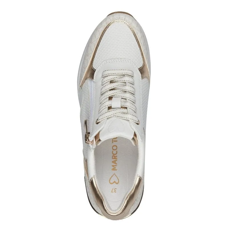 Marco Tozzi Womens White Comb Fashion Trainer 2-23723-41