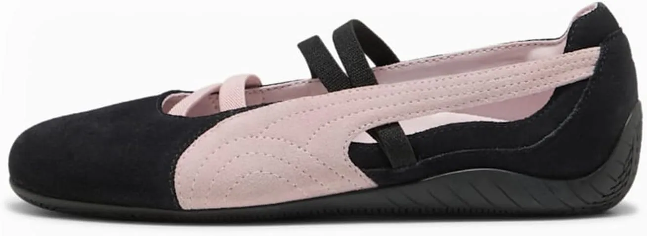 MAVMAX Women's Ballet Flats Suede Ballerina Sneakers for Women Casual Sneakers Ballet with Elastic for Comfortable Outgoing Work