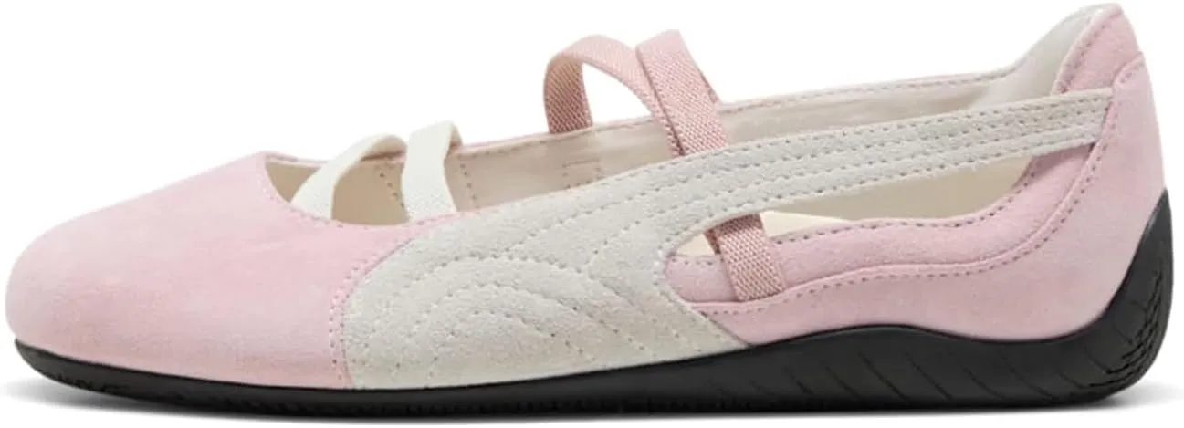 MAVMAX Women's Ballet Flats Suede Ballerina Sneakers for Women Casual Sneakers Ballet with Elastic for Comfortable Outgoing Work
