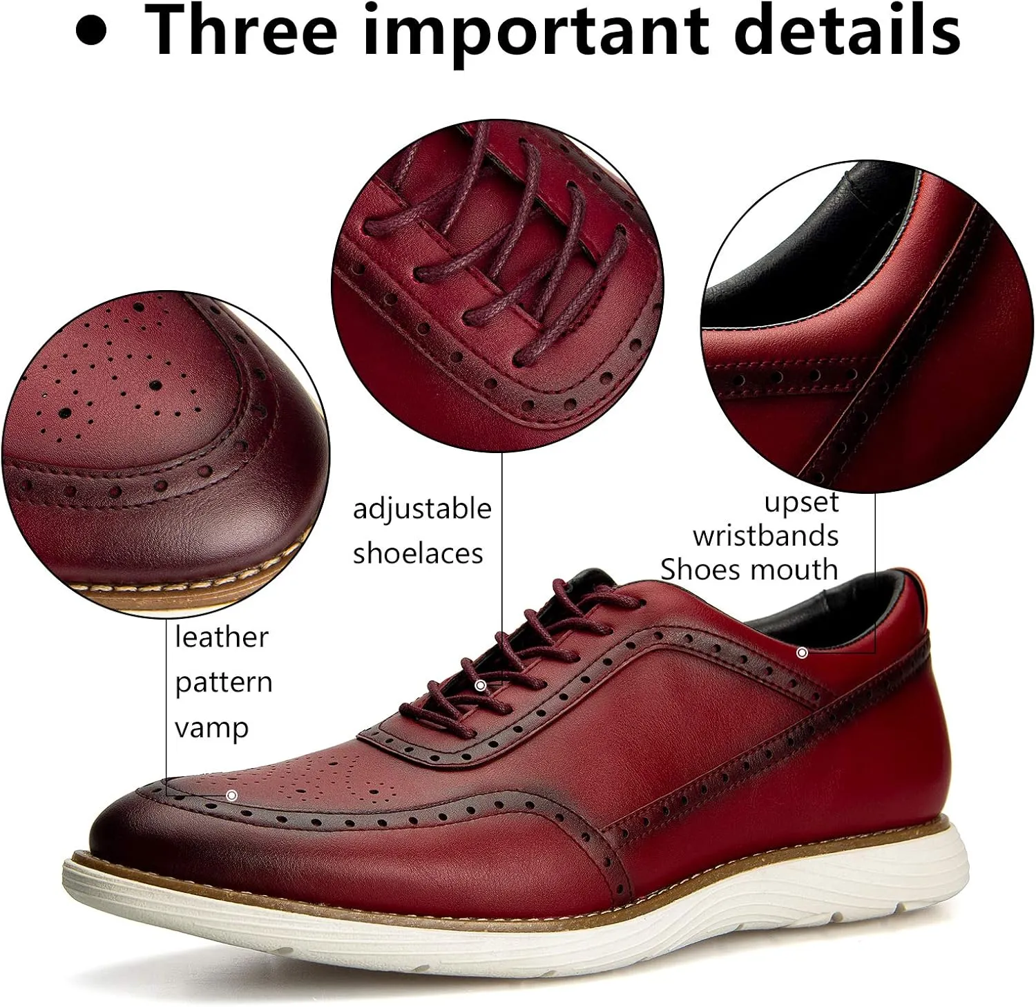 Meijiana Men's Oxford Shoes Dress Shoes Men's Lightweight lace-up Fashion Shoes