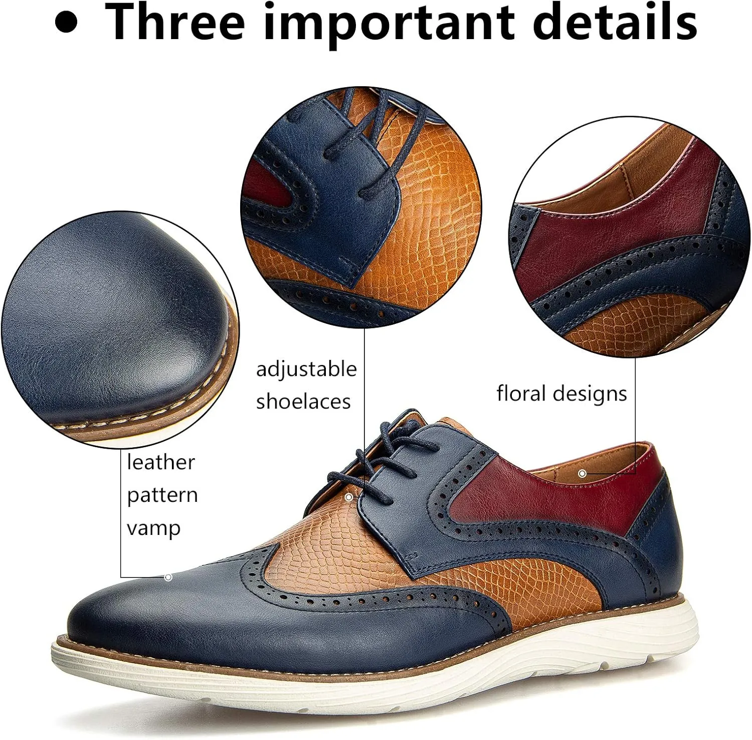 Meijiana Men's Oxford Shoes Dress Shoes Men's Lightweight lace-up Fashion Shoes