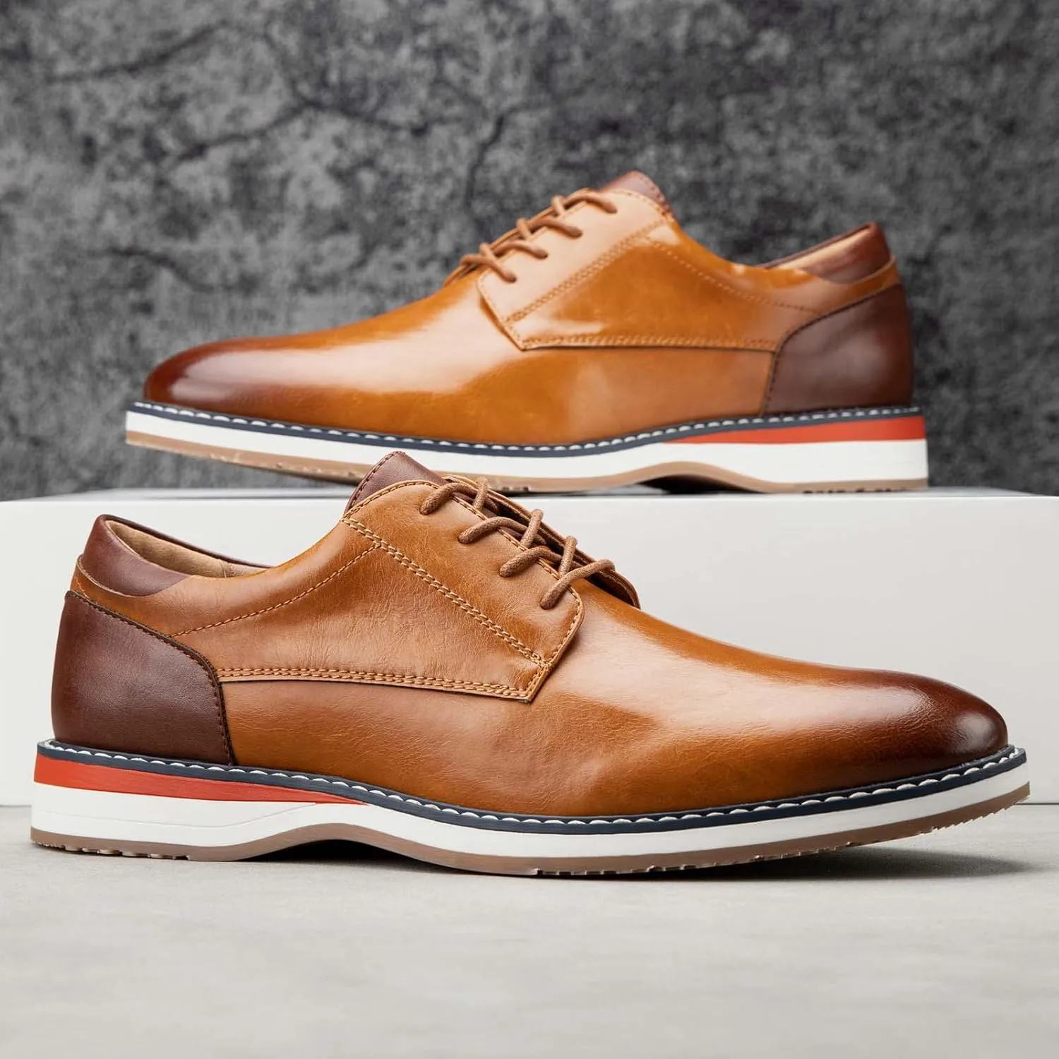 Meijiana Men's Oxfords Casual Dress Shoes Leather Lace Up Shoes for Men Business Oxford Shoes