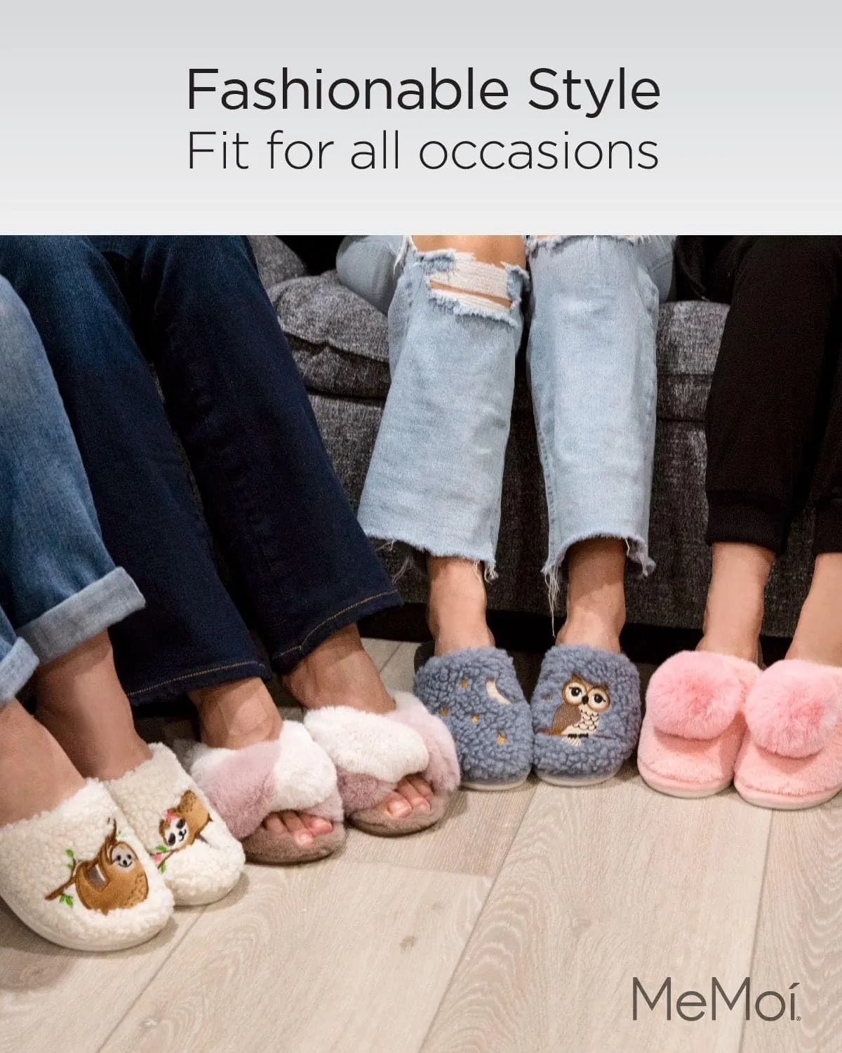 MeMoi Women's Snowman Ski-Sons Hard Bottom Plush Slippers