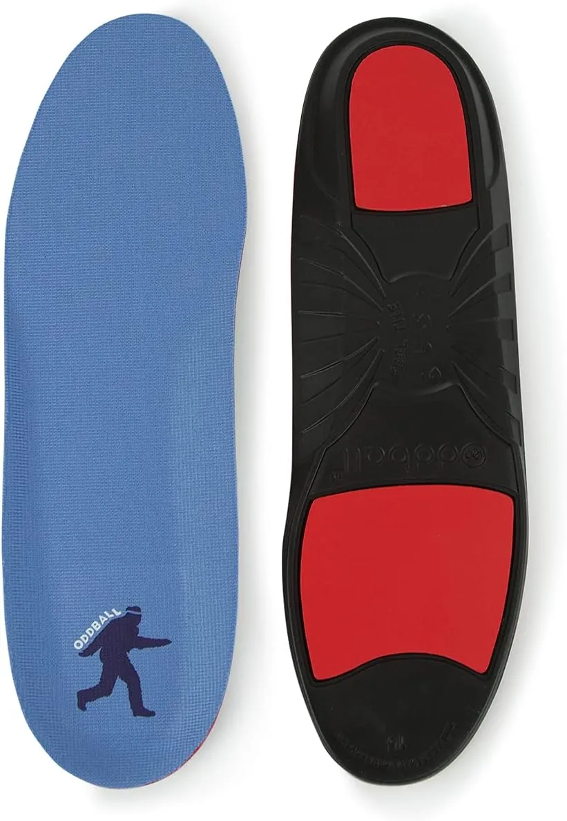 Memory Foam Comfort Insoles XXL (Men's Size 15-18) (Men's Size 17) Black/Red