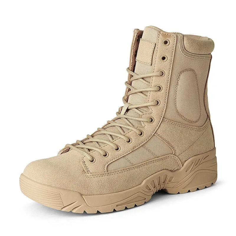 Men Outdoor High Top Slip Resistant Hiking Combat Boots