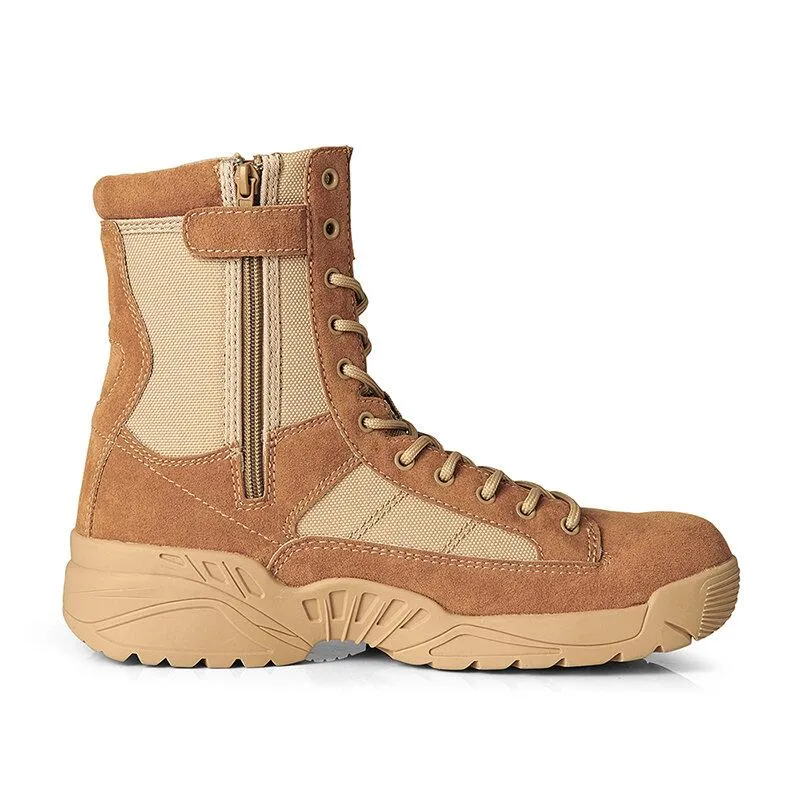 Men Outdoor High Top Slip Resistant Hiking Combat Boots