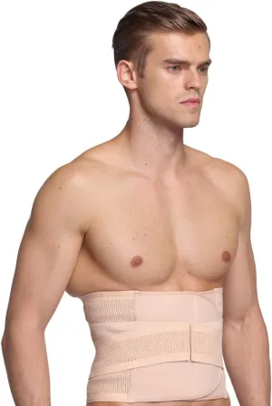 Men Waist Cincher Trimmer Trainer Belt Breathable Back Brace Belly Wrap