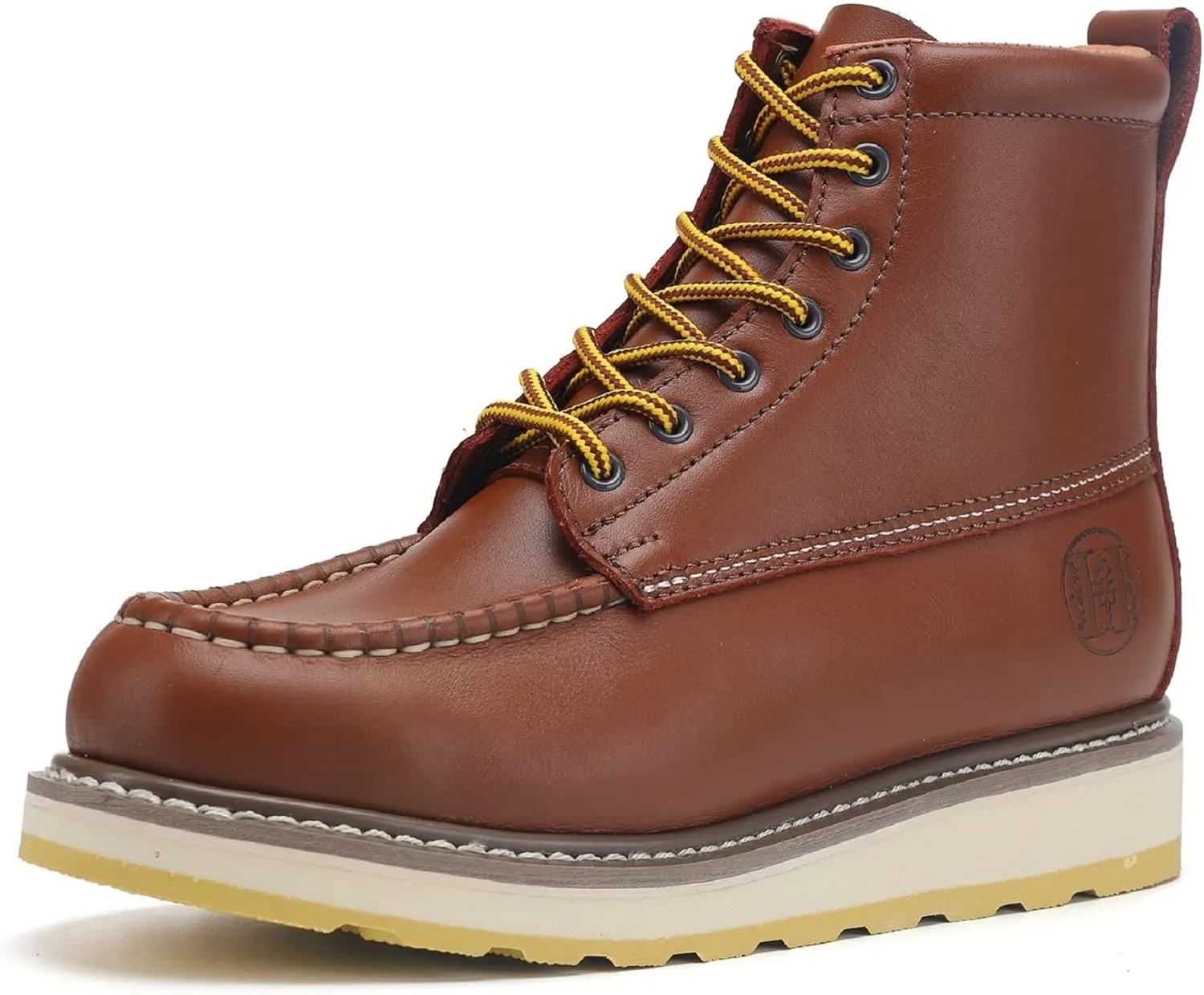 Mens 6" SureTrack Soft Toe Slip Resistant Moc Toe Mens Work Boots, 84994