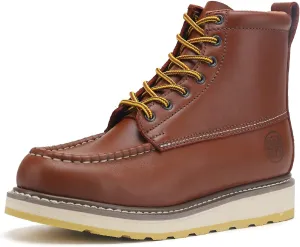 Mens 6" SureTrack Soft Toe Slip Resistant Moc Toe Mens Work Boots, 84994