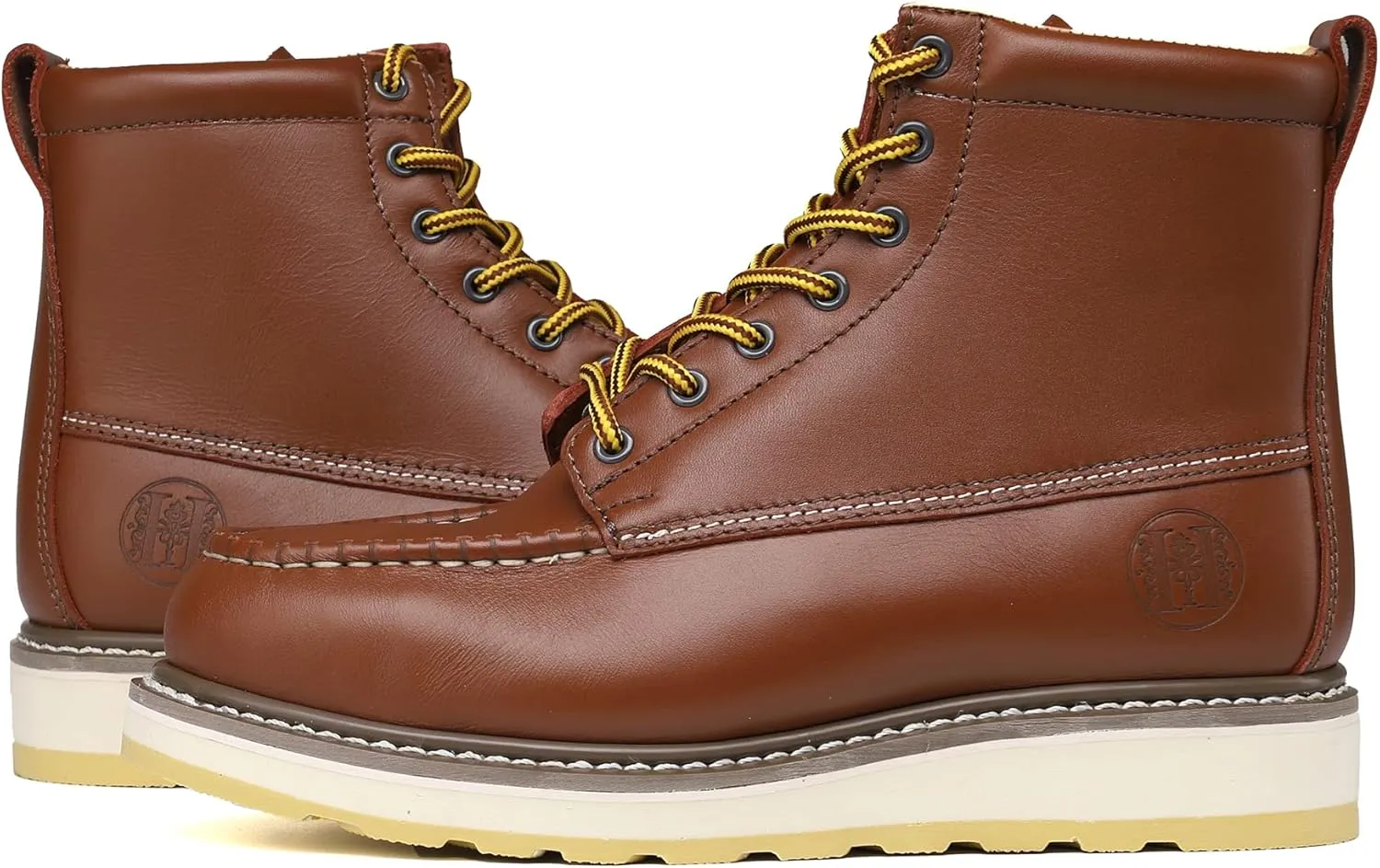 Mens 6" SureTrack Soft Toe Slip Resistant Moc Toe Mens Work Boots, 84994