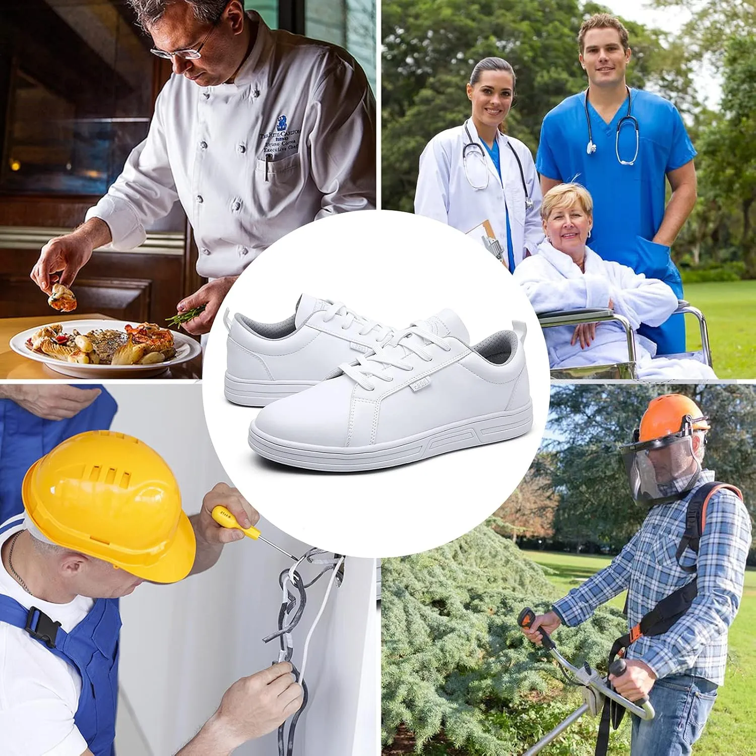 Men's and Women's Non Slip Work Shoes - Slip Resistant Food Service Chef Nursing Shoes