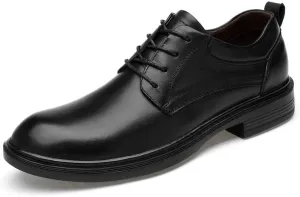Men's Black Classic Formal Oxford Shoes Mens Lace Up Tuxedo Shoes Pointed Toe Wedding Dress Shoes for Men