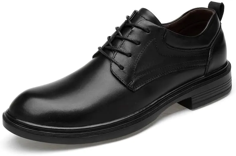 Men's Black Classic Formal Oxford Shoes Mens Lace Up Tuxedo Shoes Pointed Toe Wedding Dress Shoes for Men