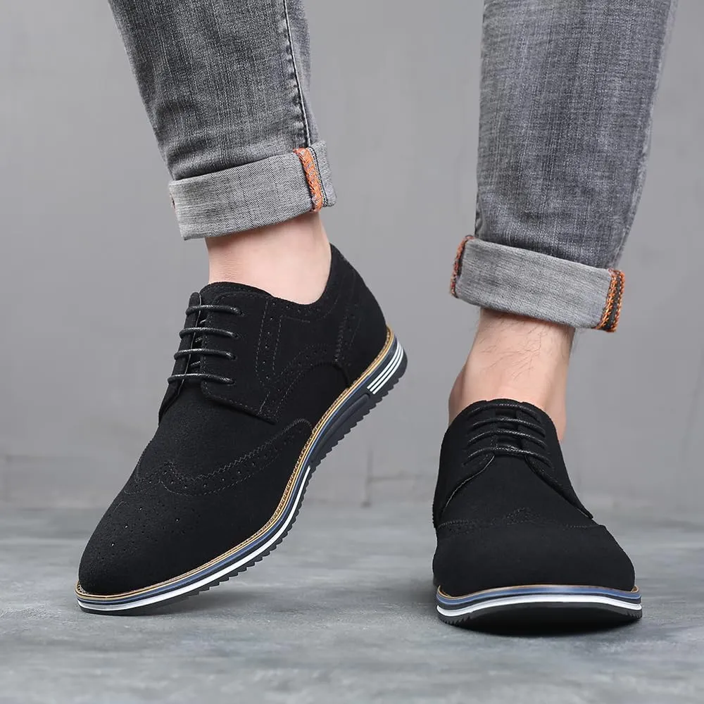 Men's Brogues Lace Up Oxford Classic Modern Formal Leather Shoes for Men