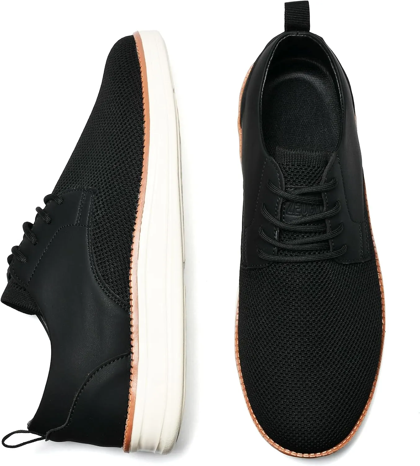 Men's Casual Dress Oxfords Shoes Breathable Knit Leisure Fashion Sneakers Lightweight Comfortable Walking Shoes
