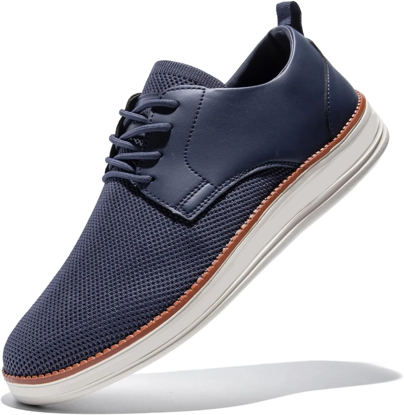 Men's Casual Dress Oxfords Shoes Breathable Knit Leisure Fashion Sneakers Lightweight Comfortable Walking Shoes