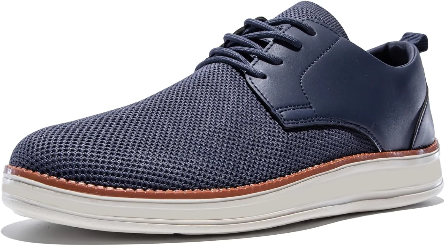 Men's Casual Dress Oxfords Shoes Breathable Knit Leisure Fashion Sneakers Lightweight Comfortable Walking Shoes