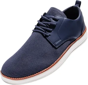 Men's Casual Dress Oxfords Shoes Breathable Knit Leisure Fashion Sneakers Lightweight Comfortable Walking Shoes